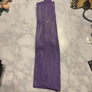 Sassy Jones Purple Leather Yaya Wrap Belt (new/never worn)